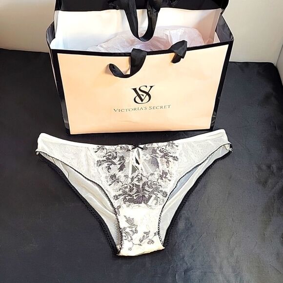 BRAND NEW VICTORIA SECRET DREAM ANGEL LACE  FLOWERS EMBROIDERY PANTY - Picture 1 of 14